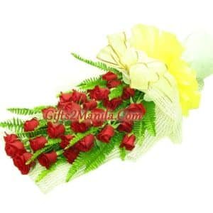 Red long stem roses