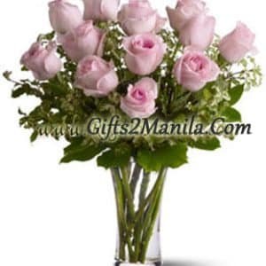 A Dozen Pink Roses