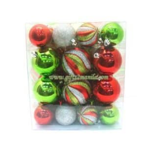 30-Pack Multi Shatterproof Christmas Ornaments