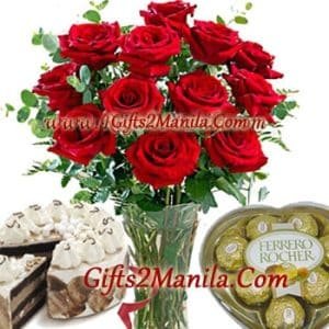 Rose in Vase Combo Pack