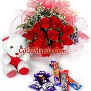 Teddy Rose and Chocolate