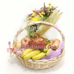 Flowers And Fruits Arrangement